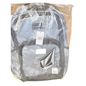 NWT Volcom Variable Skate Backpack Grey Palm Print Sealed School Bag